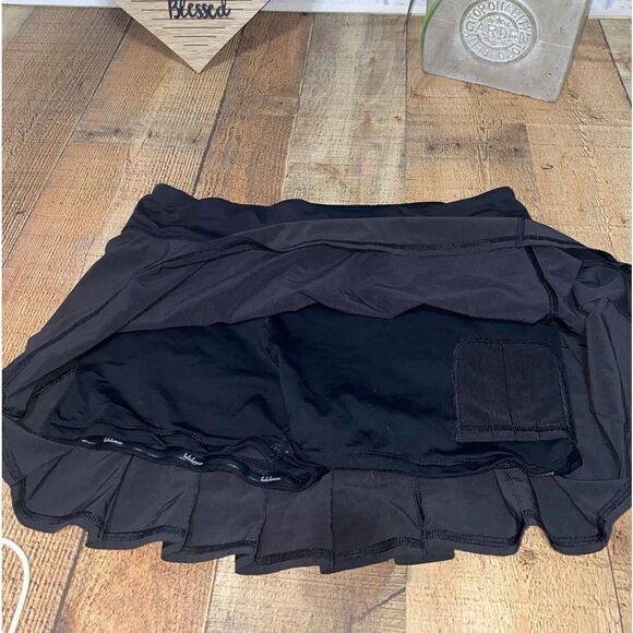 Lululemon Run Pace Setter Skirt Skort Black - Picture 5 of 14